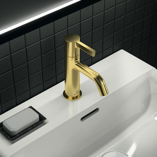 Ideal Standard Waschtischarmatur JOY Brushed Gold, 110 mm Ausladung, ohne Ablaufgarnitur