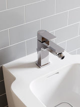 Ideal Standard Edge Bidetarmatur Chrom 115 mm mit Ablaufgarnitur und Keramikkartusche
