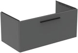 Ideal Standard i.life B Badmöbelset 140 cm – 1 Auszug, 1 offenes Fach, Gr. Schwarz/Weiß matt