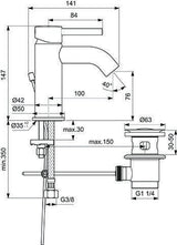 Ideal Standard Connect E Waschtisch/Möbel-Paket 600 mm Weiß/Walnuss Dunkel – 2 Auszüge, Softclose