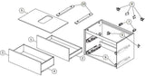 IDEAL STANDARD Conca Waschtischunterschrank 800 mm, 2 Auszüge, Walnuss Dunkel, wandhängend