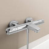 Ideal Standard Badethermostat AP Ceratherm T50, Ausladung 161 mm, Chrom – mit Verbrühschutz