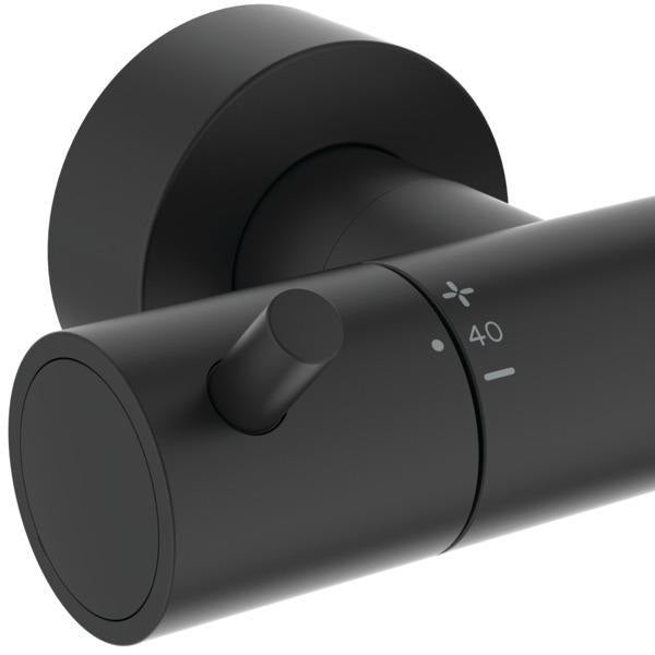 Ideal Standard Ceratherm T125 Duschsystem mit Badethermostat, Pin-Griffen und 300 mm Regenbrause in Chrom