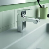 Ideal Standard Ceraplan Waschtischarmatur mit Ablaufgarnitur, 104 mm Ausladung, Chrom