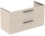 Ideal Standard i.life B Badmöbelset 160 cm – 2 Auszüge, 2 offene Fächer, Chrom/Weiß matt