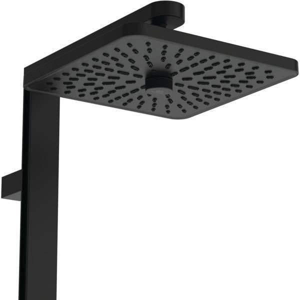 Ideal Standard Duschsystem Ceratwist Alu+ mit 2 Ablagen, Hand- und Kopfbrause, ohne Armatur