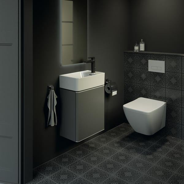 Ideal Standard Adapto Handwaschbecken-Unterschrank 427 mm, 1 Tür, anthrazit matt – wandhängend
