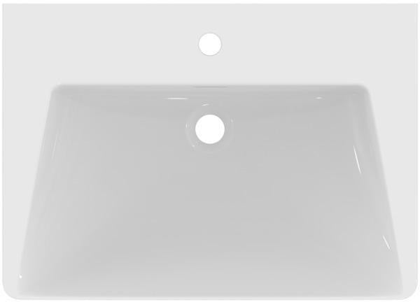 Ideal Standard La Dolce Vita Möbelwaschtisch 660 mm, 1 Hahnloch, mit Überlauf, Weiß