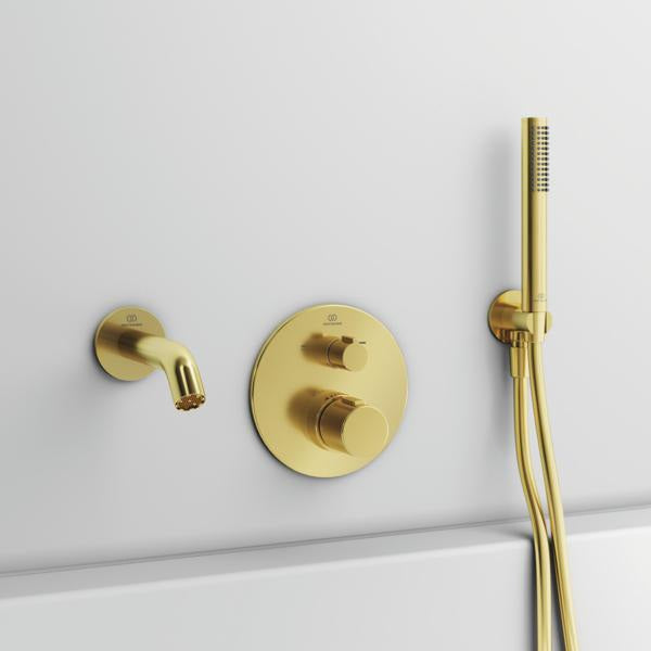 IDEAL STANDARD Idealrain Atelier Wandhalter für Handbrause & Brauseschlauch G1/2 Brushed Gold