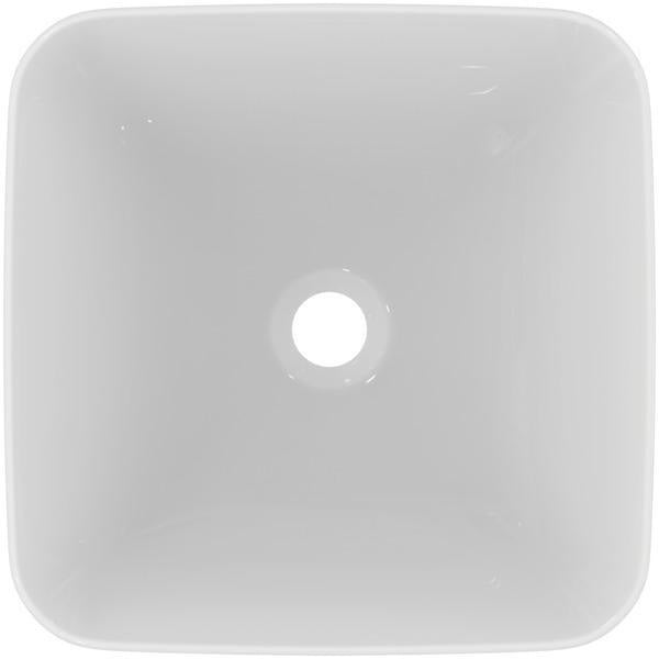 Ideal Standard Connect Air Aufsatzwaschtisch 400x400x135 mm Weiß, quadratisch, ohne Hahnloch & Überlauf