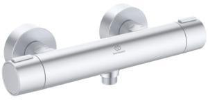 Ideal Standard Brausethermostat AP Ceratherm Alu+ Silver – Aufputz DN 15 mit Cool Body & ECO-Spartaste