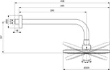 Ideal Standard Idealrain M1 Kopfbrause 200 mm mit Wandanschluss und Antikalksystem