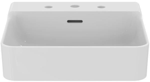 Ideal Standard Conca Aufsatzwaschtisch 500x450x165 mm Weiß mit 3 Hahnlöchern und Überlauf