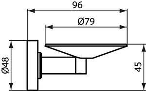 IDEAL STANDARD Seifenschale IOM Chrom – Wandhängend, Messing, verdeckte Befestigung