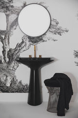 Ideal Standard Säulenwaschtisch Tipo-Z 740x470x900 mm Schwarz mit 3 Hahnlöchern und Überlauf