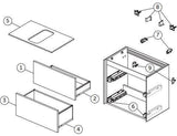 Ideal Standard Conca WT-Unterschrank 602 mm, 2 Auszüge, Push-Open & Softclose, Anthrazit