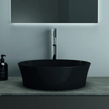 Ideal Standard Ipalyss Aufsatzwaschbecken 400x400mm Schwarz ohne Hahnloch ohne Überlauf