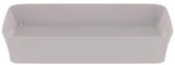IDEAL STANDARD Ipalyss Schale 650x400x120 mm Seidenweiß – Aufsatzwaschtisch ohne Hahnloch & Überlauf