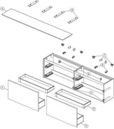 Ideal Standard Conca Waschtischunterschrank 1987 mm, 2 Auszüge, Push-Open, Weiß