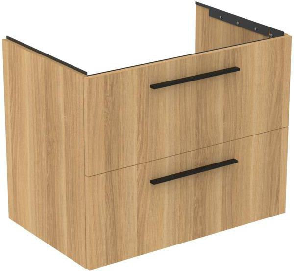 Ideal Standard i.life B Möbel-Set 120 cm – 2 Auszüge, 2 offene Fächer, Chrom/Weiß matt