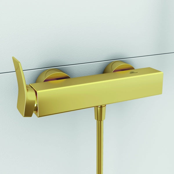 Ideal Standard Conca Brausearmatur AP Brushed Gold – Wandmontage, Einhandhebelmischer, Messing