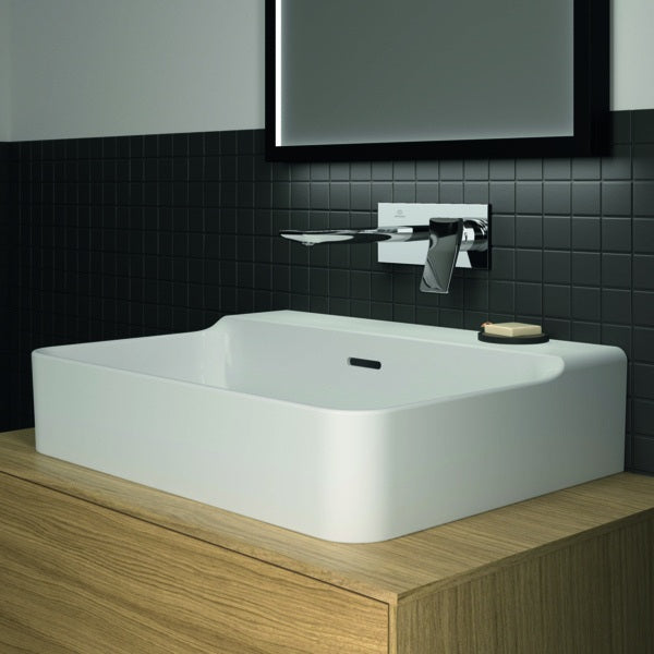 Ideal Standard Aufsatzwaschtisch Conca 600x450x165mm geschliffen Weiß ohne Hahnloch