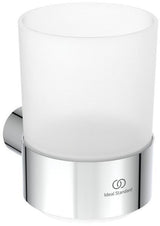 Ideal Standard Zahnputzbecher Conca, rund, Brushed Gold – Wandhängend, Messing, Glas