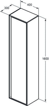IDEAL STANDARD Glaseinlegeboden Connect Air für Hoch- und Halbhochschrank, 230 mm