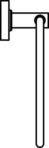 Ideal Standard IOM Handtuchring schwenkbar, Chrom – Wandmontage, Messing verchromt