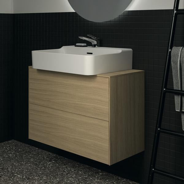 Ideal Standard Conca Waschtischunterschrank Eiche hell 802 mm – 2 Auszüge, Push-Open, wandhängend