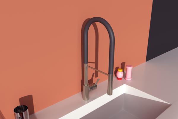IDEAL STANDARD Gusto Küchenarmatur Semi-Pro 2F-Brause 225mm Silver Storm
