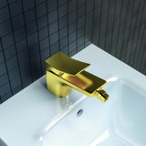 Ideal Standard Bidetarmatur Conca 133 mm mit Ablaufgarnitur Brushed Gold