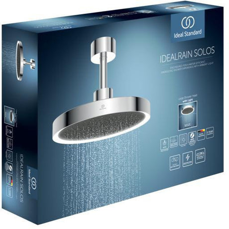 IDEAL STANDARD Idealrain Solos Regenbrause mit Licht & Deckenanschluss Chrom