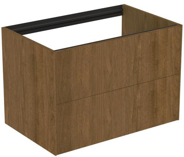 IDEAL STANDARD Conca Waschtischunterschrank 800 mm, 2 Auszüge, Walnuss Dunkel, wandhängend