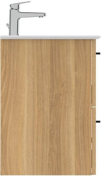 Ideal Standard i.life A Waschtisch-Set 60 cm mit Unterschrank, weiß matt, schwarzer Griff