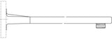 Ideal Standard Archimodule Wandanschluss 370 mm Chrom – Aufputz Kopfbrauseanschluss