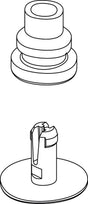 Ideal Standard Zapfenschraube A962149AA mit Kappe, Chrom – Ersatzteil für Sanitär