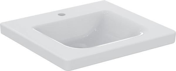 Ideal Standard Connect Freedom Waschtisch 600 mm, 1 Hahnloch, ohne Überlauf, unterfahrbar, weiß