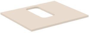 IDEAL STANDARD i.life B Waschtischplatte 602x507x18 mm Quarzgrau matt – mittiger Ausschnitt