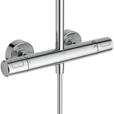 Ideal Standard Duschsystem Ceratherm T25 M mit Thermostat, Hand- und Kopfbrause, Chrom