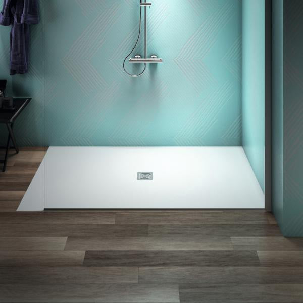 Ideal Standard Ultra Flat S + Rechteck-Brausewanne 1800x1000mm, Ablauf zentriert, Weiß Matt