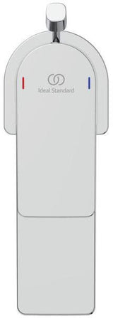 Ideal Standard Edge Waschtischarmatur Chrom 90 mm mit Ablaufgarnitur und Heißwasser-Sparfunktion