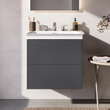 Ideal Standard Möbelwaschtisch La Dolce Vita 660 mm, 3 Hahnlöcher, mit Überlauf, Weiß