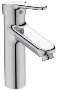 Ideal Standard Ceraplus Grande Waschtischarmatur mit Ablaufgarnitur – Chrom, 123 mm Ausladung, Einhandhebel