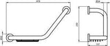 IDEAL STANDARD Wannengriff IOM mit integrierter Seifenschale in Chrom – Wandmontage