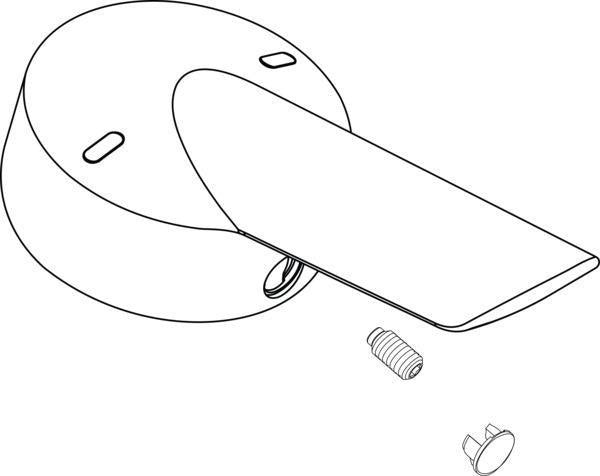 Ideal Standard Ceraplus Griffhebel mit Index R/B, Logo/ISI, Chrom – Hebelgriff für Ceraplan Armaturen