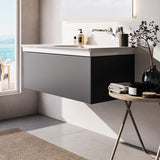 Ideal Standard Möbelwaschtisch La Dolce Vita 1060 mm ohne Hahnloch, mit Überlauf, Ablage links, Weiß