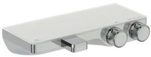 Ideal Standard Badethermostat AP Ceratherm S200 mit Ablage Chrom – Thermostatisch, Zweigriffig, Wandmontage