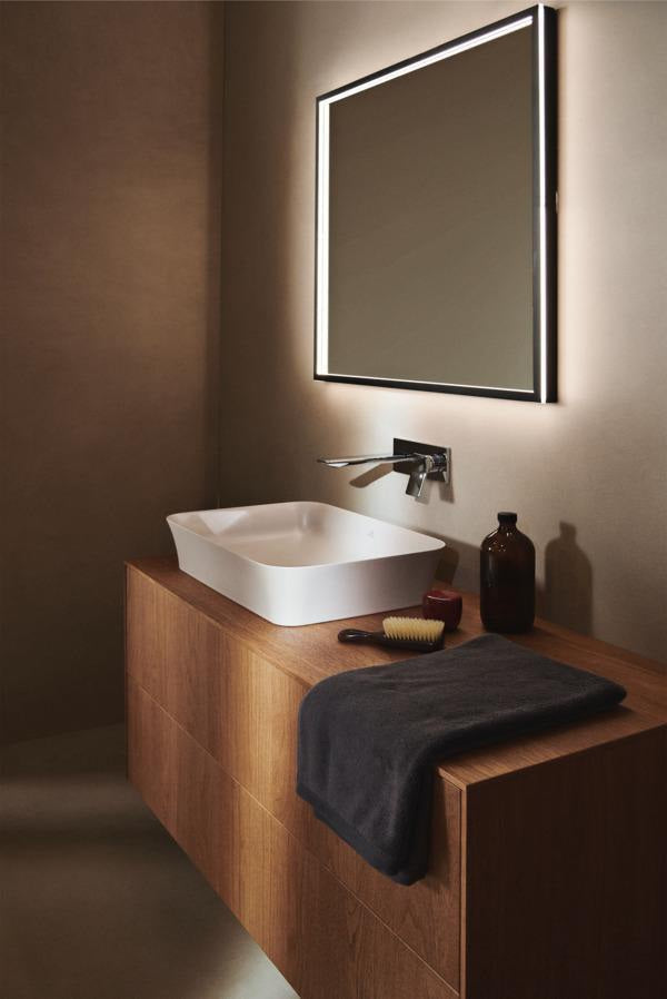 IDEAL STANDARD Conca Wandspiegel eckig 600x600 mm mit LED-Beleuchtung und Aluminiumrahmen