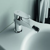 IDEAL STANDARD Bidetarmatur Cerafine O 132 mm mit Ablaufgarnitur in Chrom